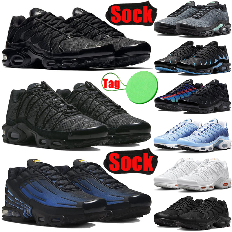 

tn plus 3 terrascape running shoes for men women tns tnplus tn3 shoe triple white Black Unity University blue Metallic Silver mens trainers sneakers runners, #15 black white gradients