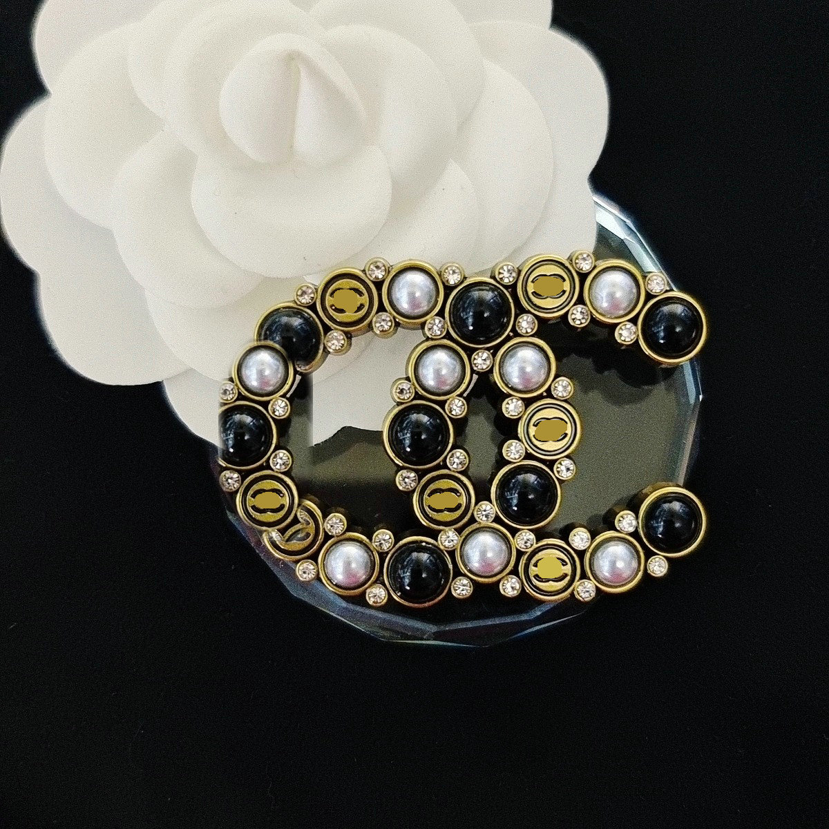 Luxury Brand Designer Brooches Letter Vintage Gold Plated Brooch Suit Pearl Pin Fashion Jewelry Accessorie Marry Wedding Party Gift-image-969853545