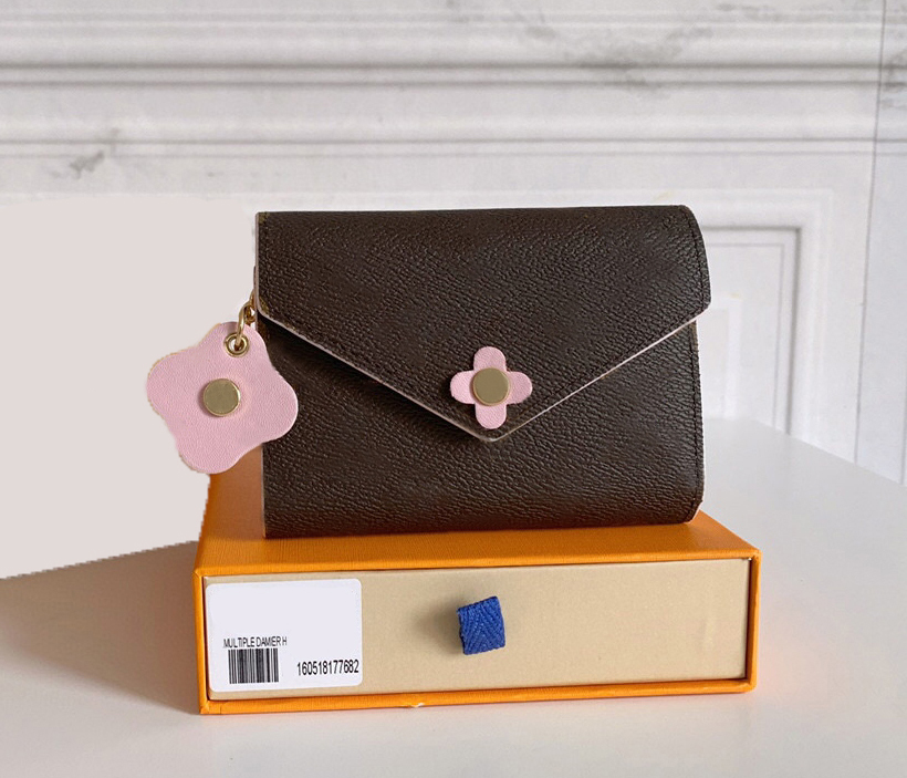 

Fashion designer wallets luxury METIS purses womens envelope wallet high-quality brown flower letter Emilie credit card holder short money clutch bags with box, 41988#brown monogrames