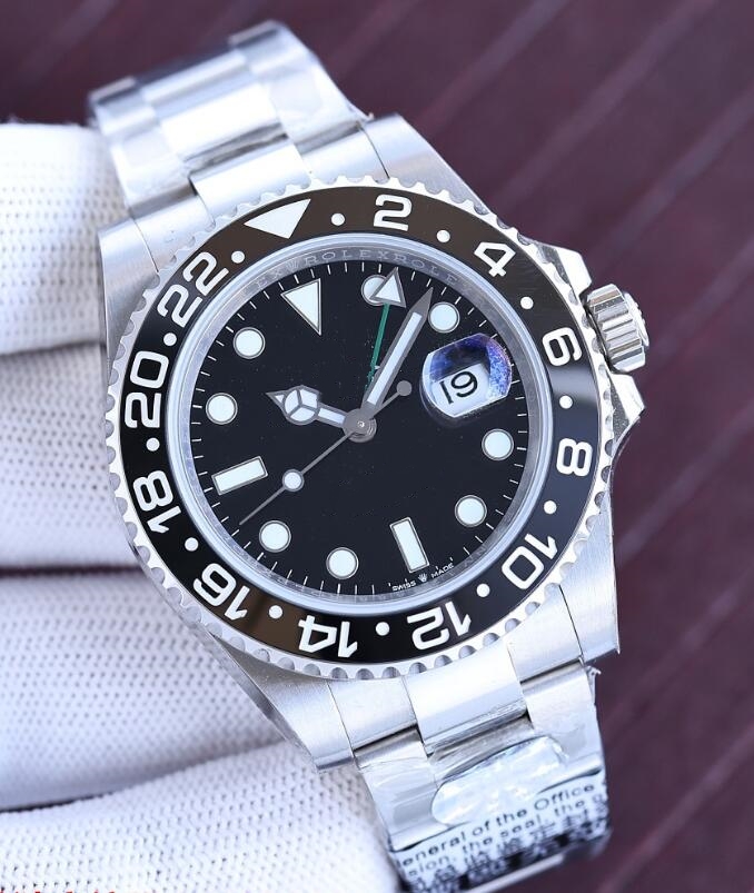 

Mens watch glide lock luxury Ceramic Bezel Sapphire Automatic mechanical machinery submarine watches Stainless steel strap Sapphire mirror waterproof, Color 3