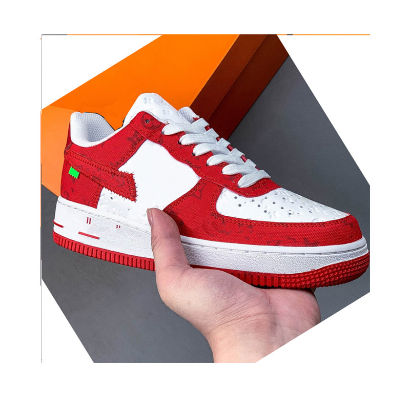 

With Box Casual Shoes Designer Airforces 1 for Man Woman Trainers Men Women Light Green Spark Low Sneakers Shadow One Airforce 1 White Black Gum Sports, #1