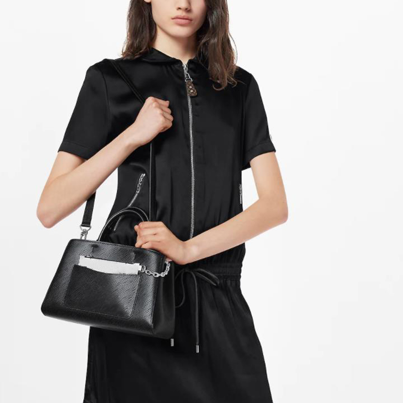 

10A designer bag women bag 25cm Made of Epi grain leather, remove the handle and shoulder strap of the zipper front bag for shoulder and back or cross body LV043