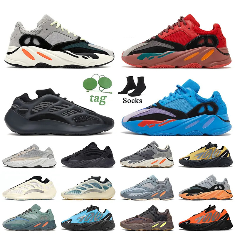 

700 running shoe Yeezy boost 700 v2 v3 women men Kanye Wave Runner Solid Grey Hi-Res Red Blue Alvah Vanta Mauve Static Yeezies MNVN Magnet sneakers shoes trainers, Box