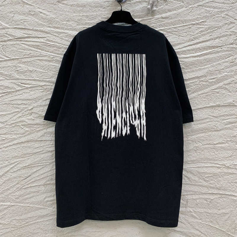 

designer's new men's women's short sleeved sportswear set Shirt High Edition 2023 Summer New Luxury Moss Code Letter Print and Loose Short Sleeve T-shirt, Black