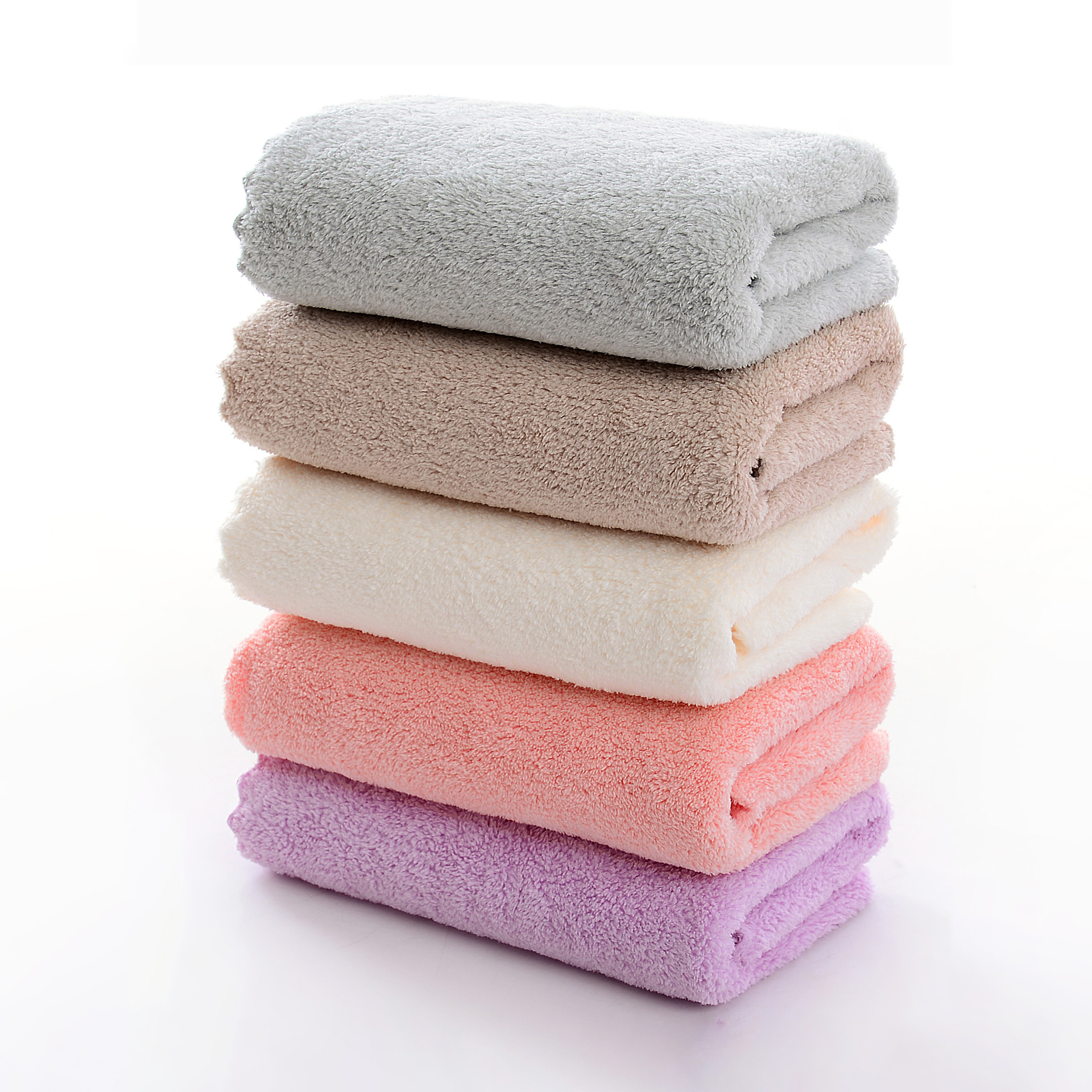 Soft Coral velvet towel plain color Flannel face wash towels strong absorbent Not Fade Shed Bath Towel for Shower Bathroom Kitchen 1222253-image-756476727