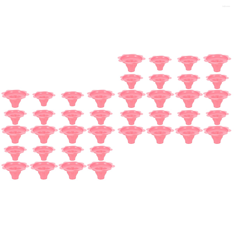 

Bowls 40 Pcs Creative Snow Smoothie Cups Containers Flower Ice Cream Cone, Pink