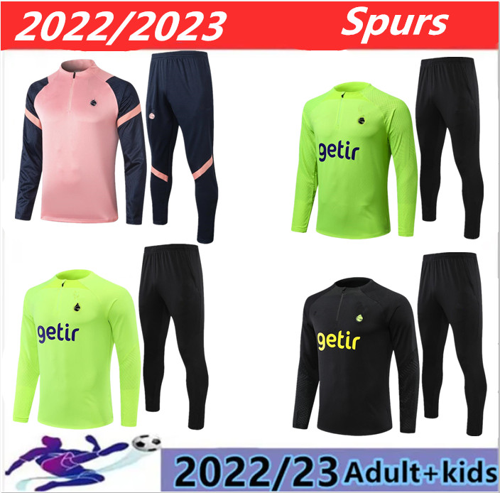 

22/23 hot spurs training suit soccer DELE SON Soccer Jerseys HAM BALE KANE HOJBJERG BERGWIJN LO CELSO men kit shirts Long sleeve tracksuit chandal, Wine red