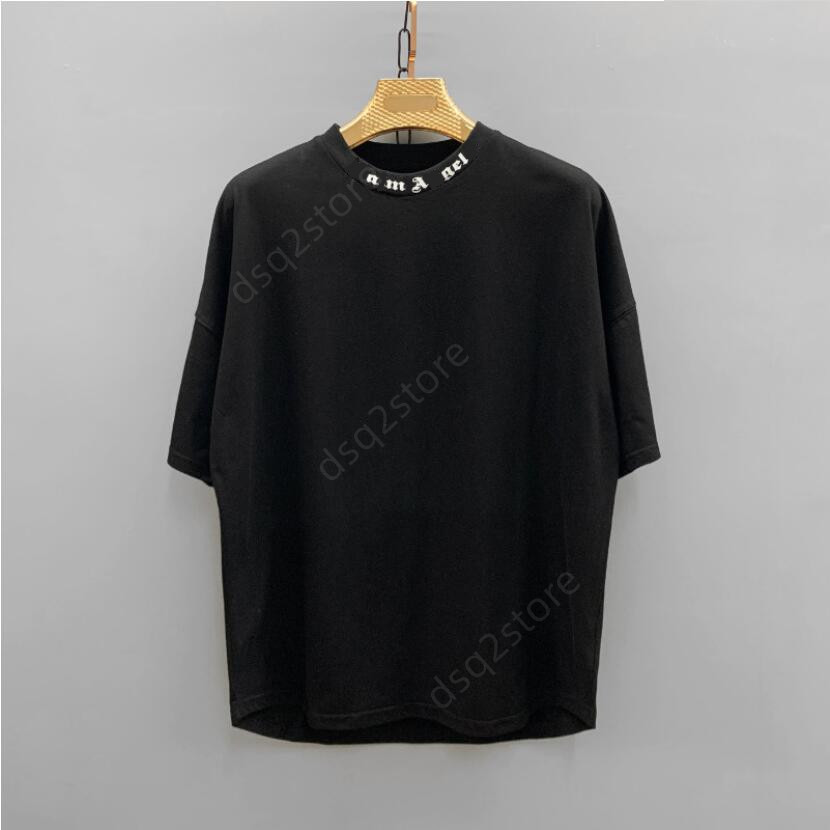 

2023 New palm pa tops Summer Loose Tees Fashion Casual Shirt Luxurys Clothing Street cute shirts Men Women High Quality Unisex Couple t shirts, White