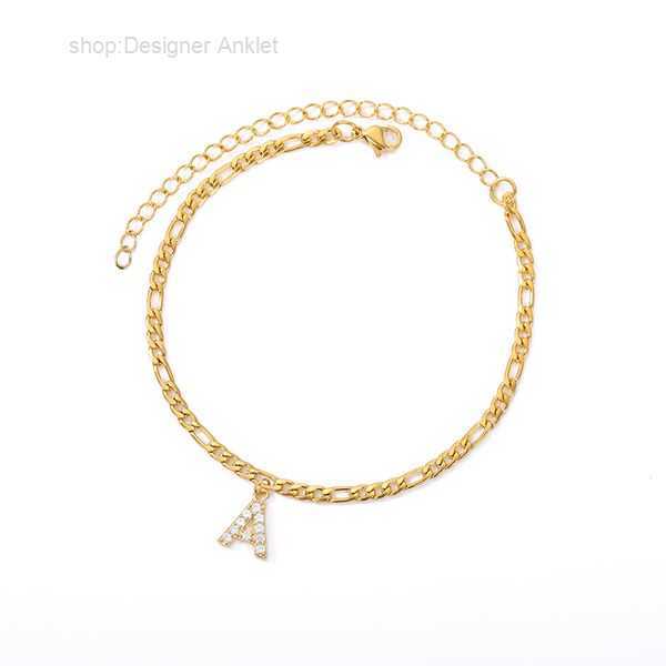 

Anklets Tiny A-z Initial Letter for Women Stainless Steel Gold Color Alphabet Cuban Link Anklet Bracelet Boho Jewelry Gift Bijou 1 3GS2