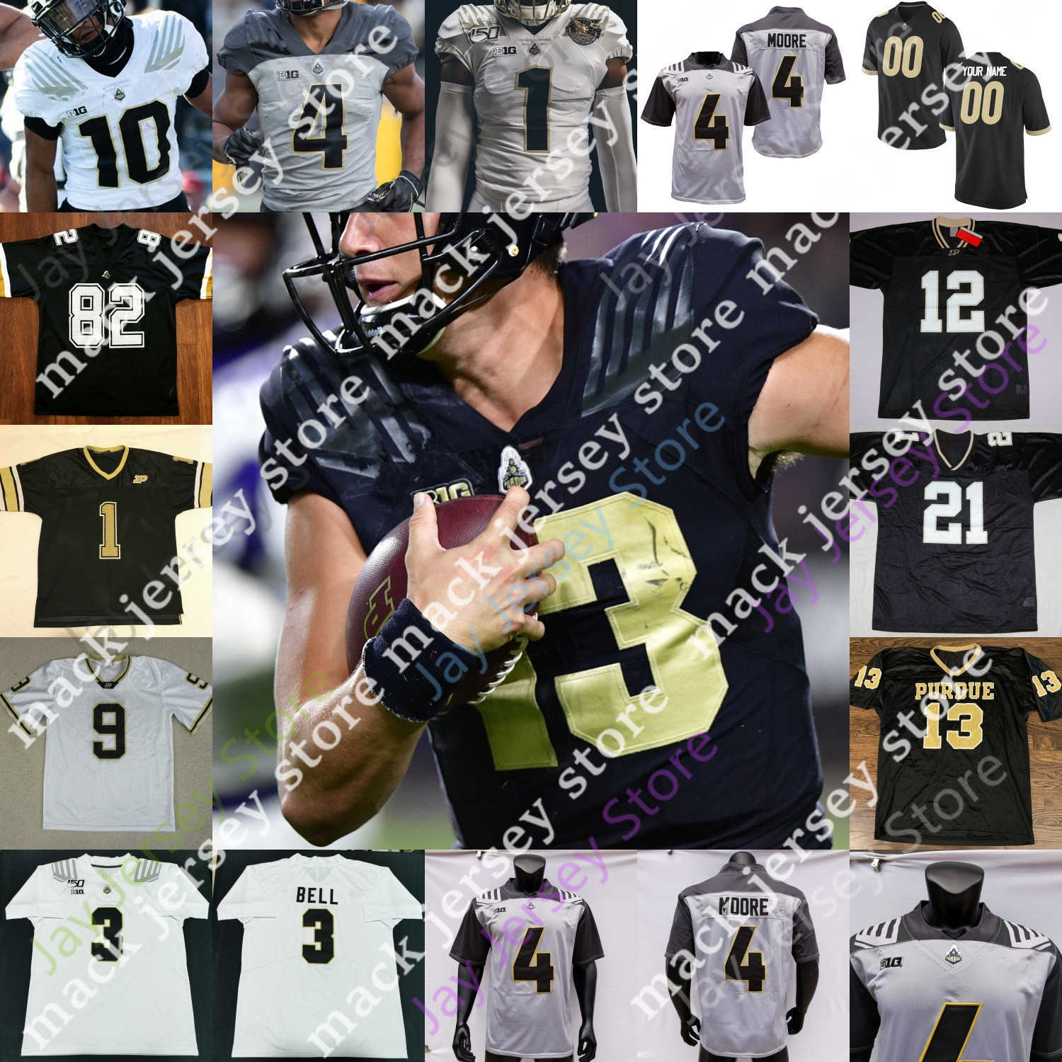 

Purdue Boilermakers Football Jersey NCAA College Elijah Sindelar Ryan Kerrigan Len Dawson Markus Bailey Anthony Brown Rod Woodson Everett, White ii