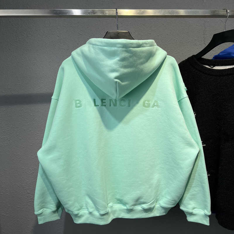 

Luxury designer's new men's women's short sleeved sportswear set Shirt High Edition Autumn Winter New Embroidered Mint Green and Hooded Hoodie