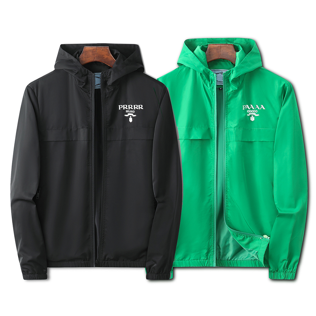 

Designer Mens Jacket Hooded Spring Style For Men Women Windbreaker Coat Long Sleeves Fashion Jackets With Zippers Letters Printed Outwears Waterproof Coats, Green