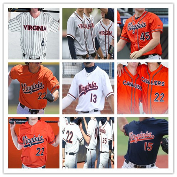

Ncaa Virginia College Baseball Jersey Anthony Stephan Brian Edgington Jack O'Connor Nick Parker Kyle Teel Griff O'Ferrall Ethan O'Donnell Ethan Anderson Jake Gelof, Men orange