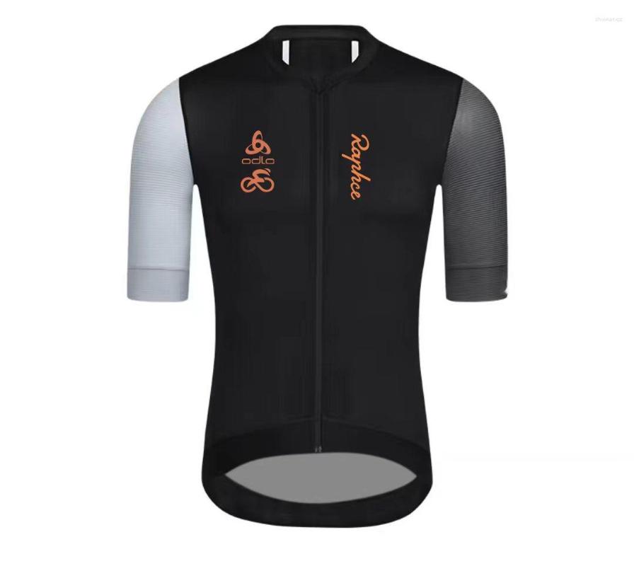 

Racing Jackets 2023 Men's Summer Rapha Cycling Jersey Short Sleeve Quick Dry Shirt Pro Suit Ciclism, 10