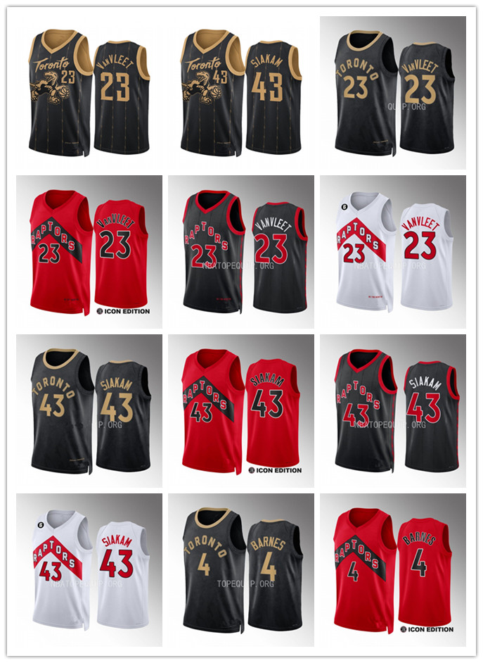 

Basketball Jerseys Fred Vanvleet Pascal Siakam Scottie Barnes Toronto''Raptors''Men 2022-23 City Authentic Jersey
