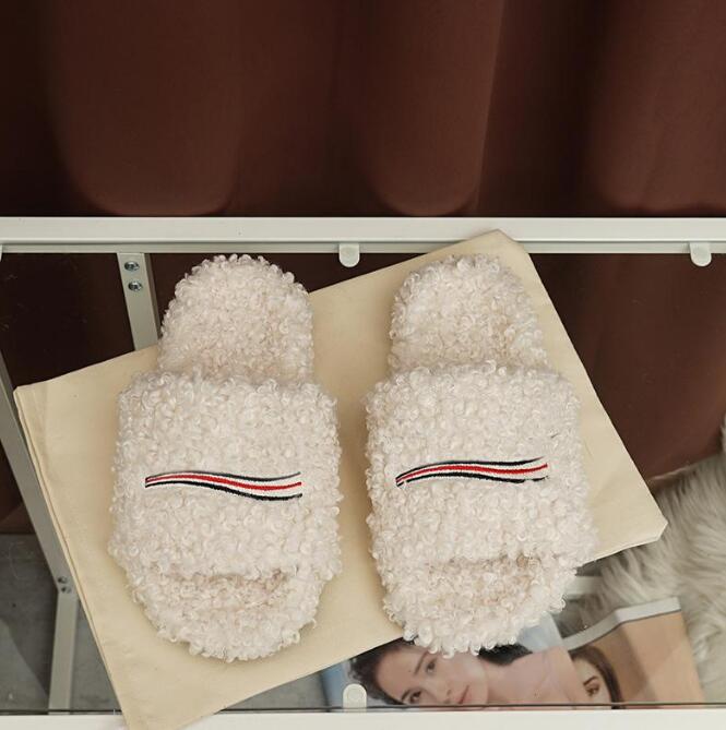 

top quality Casual Shoes Designer Paris slippers sandals womens city fur slipway fake shearling letters embroidered regenerated Luxurys flat bottom winter wool 35, 10