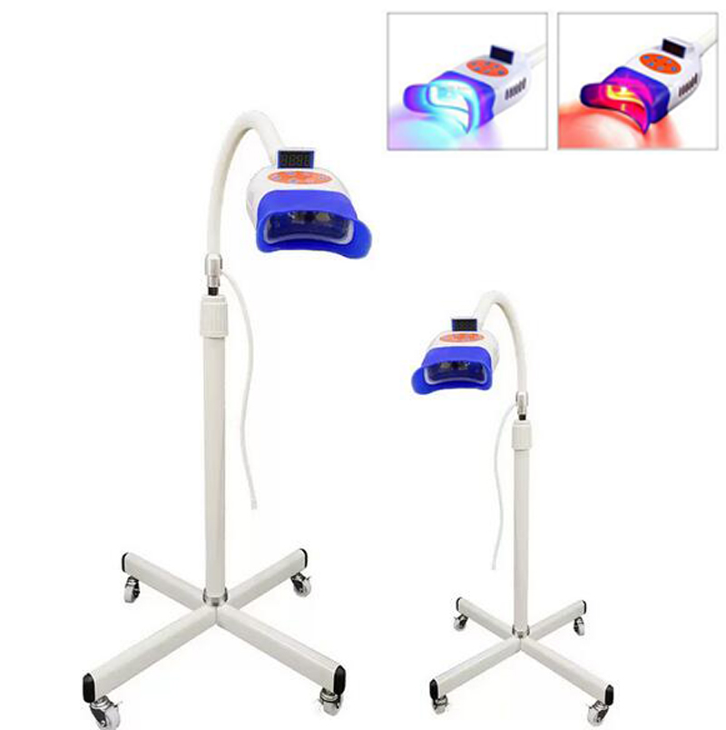

New Arrival Dental Mobile Equipment Teeth Whitening LED Light Blue Red Bleaching Accelerator System Use Lights Whitening Tooth Lamp Machine US EU Plug