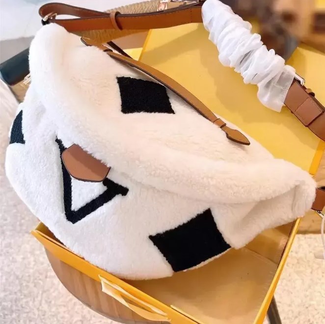 Shoulder Bags Designer Teddy Shearing Lambwool Speed 25 Tote Bag L Letters wers Pattern Women Waist Bag Lady Lamb Wool Top Handle Pillows Shopper