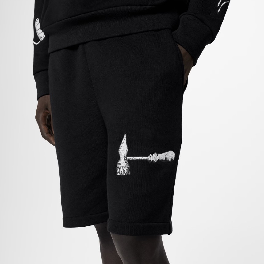 

Summer Spring Tools Letters Embroidery Men' Shorts France Paris Women High Street Running Middle Pants 2023 Hip Hop Jogging Short Sweatpants, Black