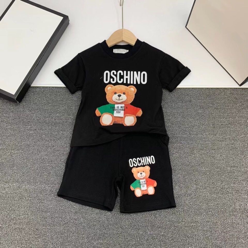 

Clothing set Children's high-quality designer 2 pieces summer T-shirt Festival clothing cartoon short sleeve T-shirt Shorts 90cm-160cm A48, 14