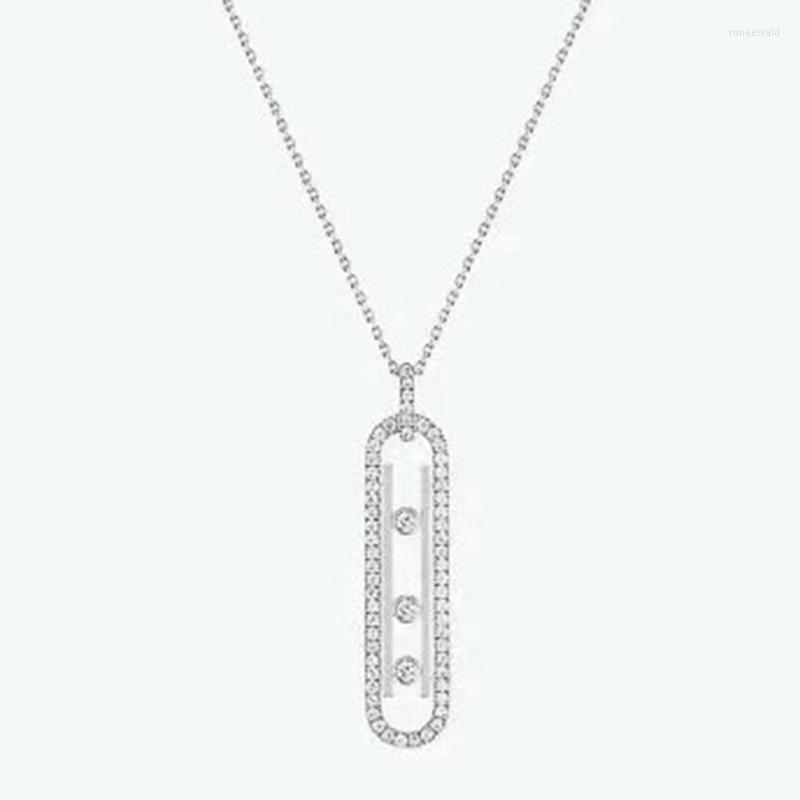 

Chains Messica Classic 925 Sterling Silver Lady Necklace Full Of Diamonds European And American Fashion Simple Exquisite Gift