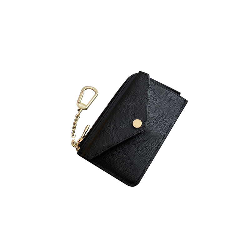 

Recto Verso Designer Card Holder Key Pouch Women Pochette Cles Luxury Keychain Wallet Fashion Bag Men Ring Chain Mini Coin Purse Charm Brown Canvas Leather Bags, Monograms hardware button brown