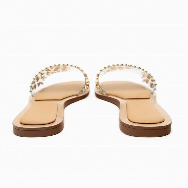 

Nxy Sandals Womens Summer Flats Slippers Fashion Transparent Female Squared Toes Slides Casual Beach Slipper Shoes 230406, 11
