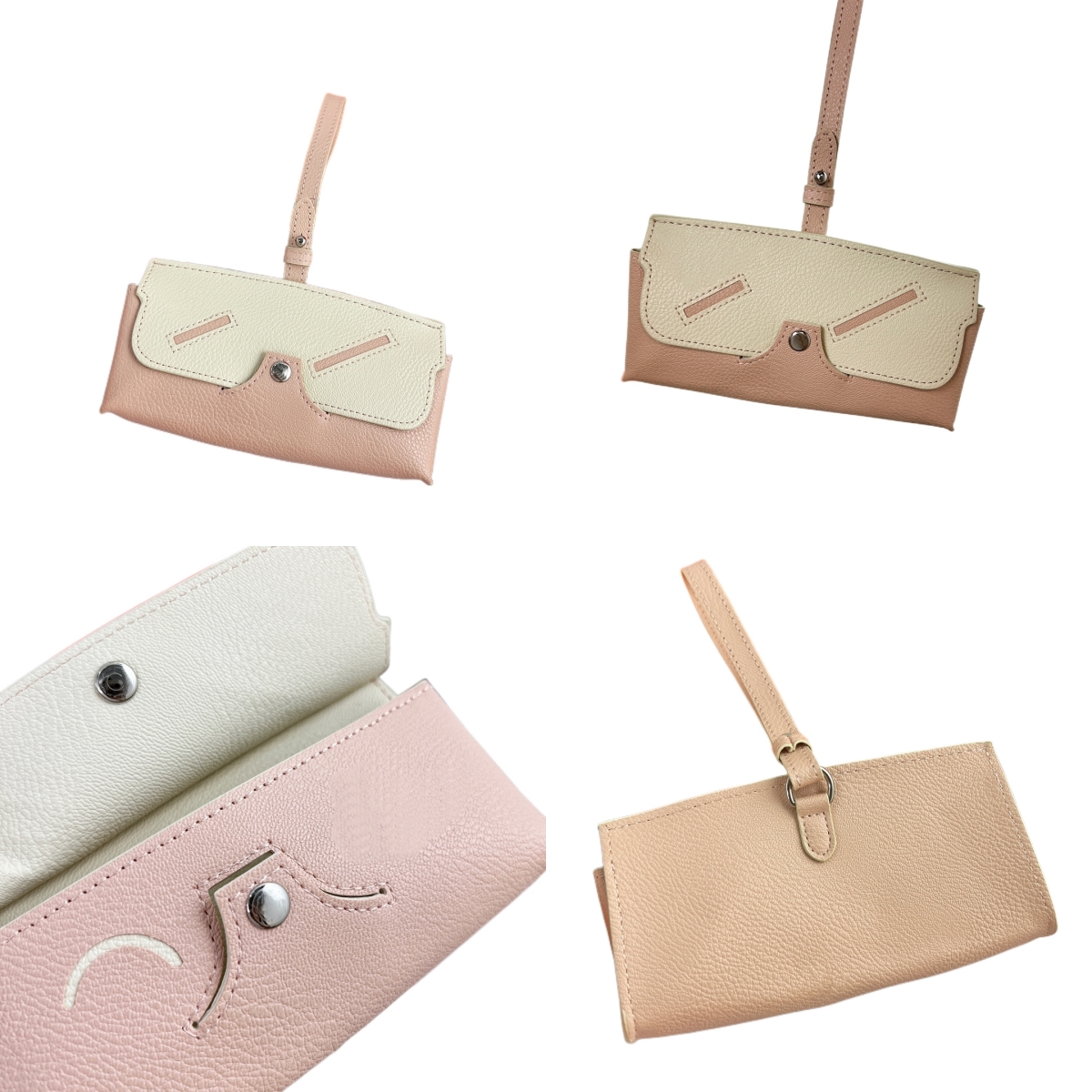 

GLASSES Holder Sunglasses CASE Holder Bag Genuine Leather with box