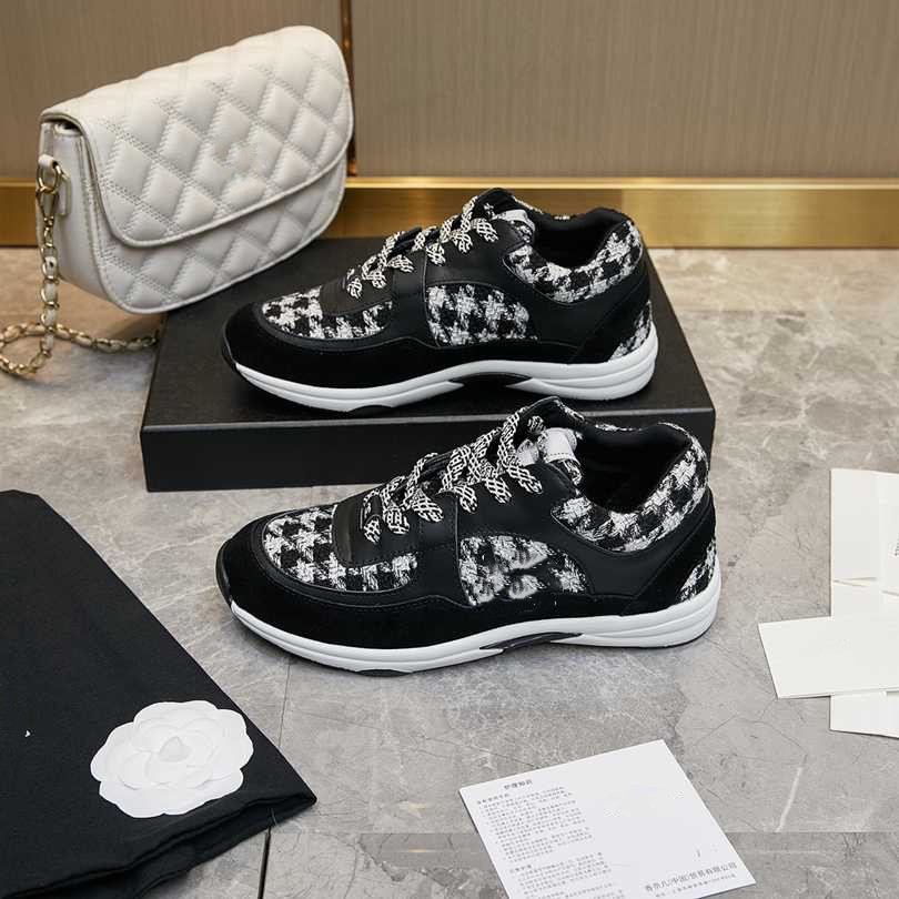 

Designer Luxury boots flat lady coco lace up woman fashion casual shoes high cut sneaker trainers runner sport shoe vintage flats coco sneaker stweed size 35-41, #2