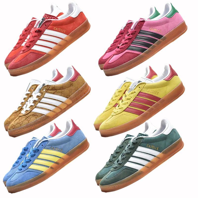 

Top Designer Shoes Men's and women's skateboarding shoes Fashion lace-up sneakers green yellow Red Shoes Retro Molt leather casual shoe size 36-45, Color #6