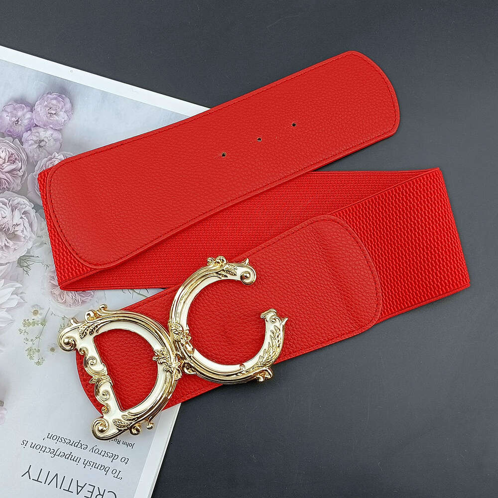 Fashion Brand Belt For Women Designer Elastic Belt Lady Luxury Letter Buckle Waist Chain Dress Accessories Waistband Girdle Width 7Cm High-quality W