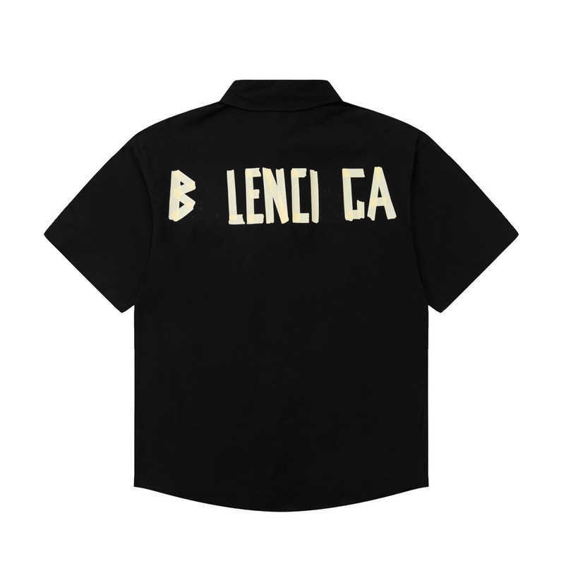 

2023 New designer womens t shirt high-end High Version 2023 Early Spring Family Tape Letter Net Red Drop Shoulder Loose Sleeve Shirt, Black