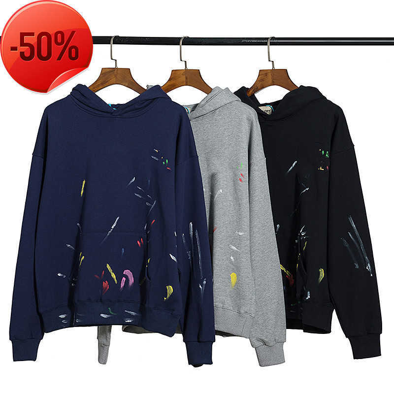 

Hoodies Sweatshirts Oversized Mens Hoodies Designer Hoodie Drawn Doodle Ink Splash Sweatshirts Bronzing Letter Sweaters Hoody Hip Hop Loose HoodysS to 2XL Size, Style no. 8