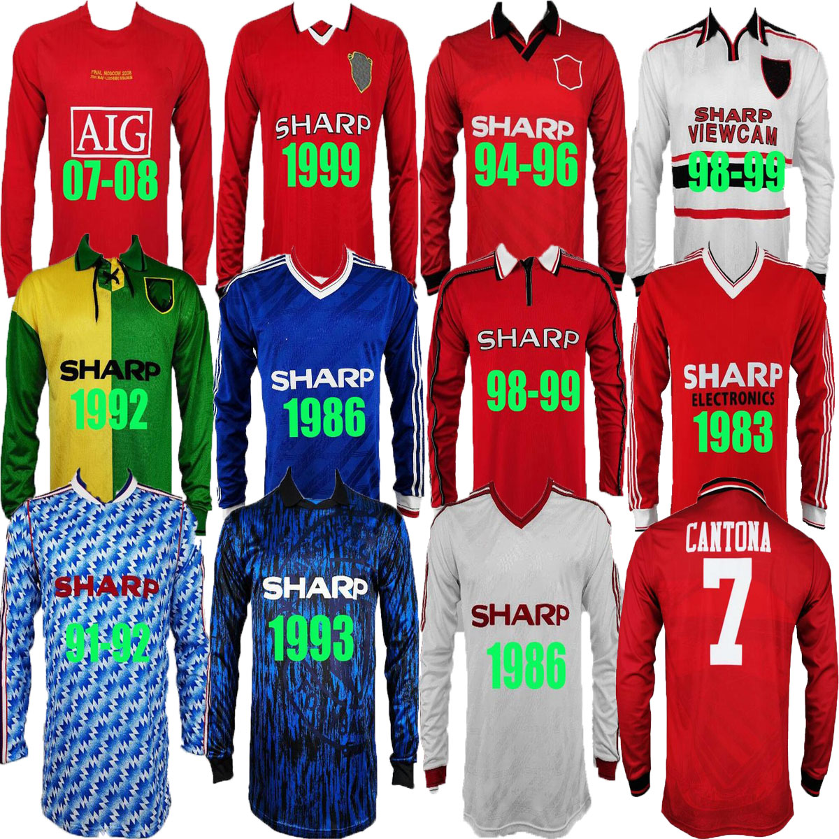 

1999 2000 Soccer Jerseys Man United Retro utd Manchester Soccer Jersey RONALDO BECKHAM CANTONA KEANE SCHOLES GIGGS football shirt, Army green