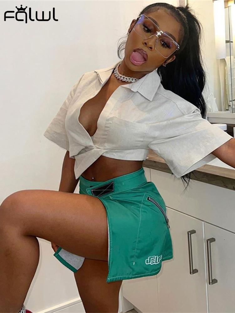 

Women' T-Shirt FQLWL Summer Clothes Streetwear Short Sleeve Tops Women V Neck Aymmetrical T Shirts Tees Female White Soild T Shirts Women 230410