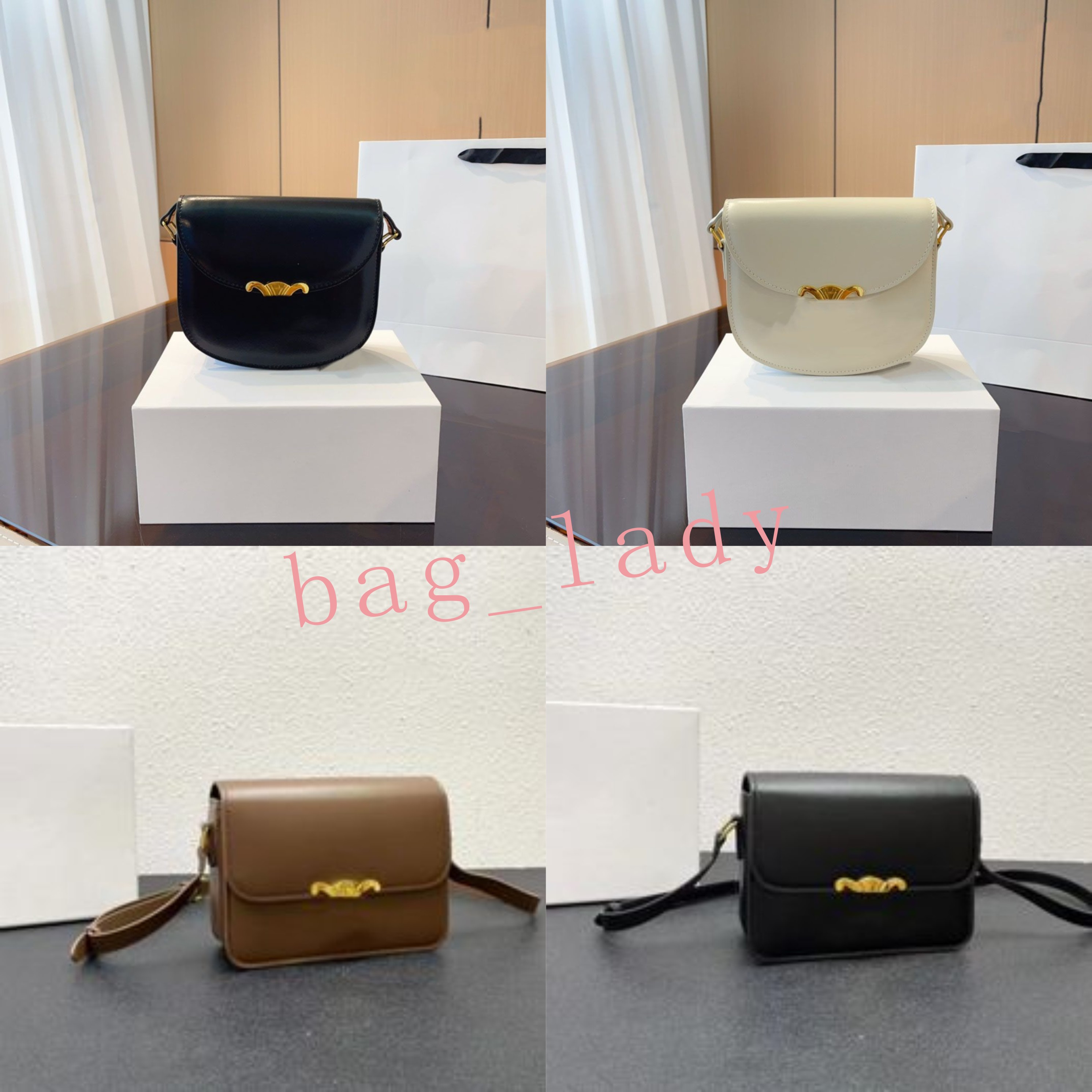 Designer Triumph Smooth Women's Shoulder Fashion Designer Crossbody Gold Chain Shopping Bag Handbag 