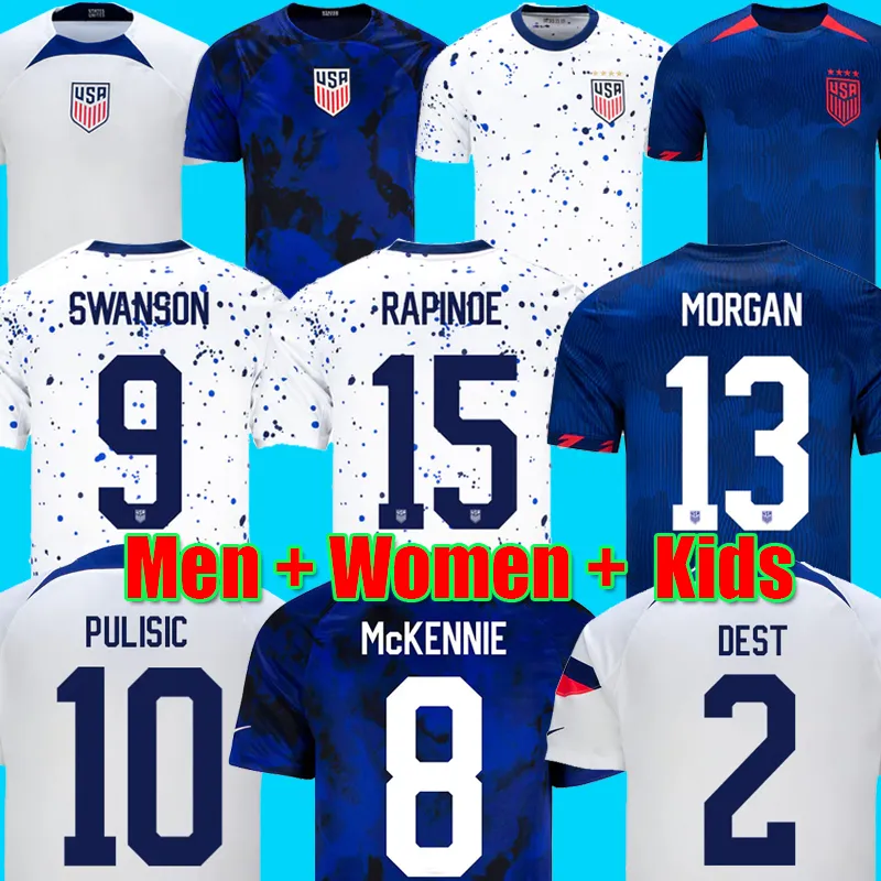 

4 stars PULISIC DEST McKENNIE 2023 Soccer Jerseys AARONSON MUSAH usAS Women 23 24 America Football Shirt United States ADAMS MEN KIDS kit, 2023 women home patch