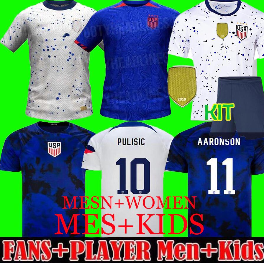 

USAS 2023 USWNT 4 Stars Women Soccer Jerseys Kids Kit PULISIC USMNT 2024 22/23 Maillot France Football Shirts ENGlANDS America Player Version Training World Cup SMITH, Women home