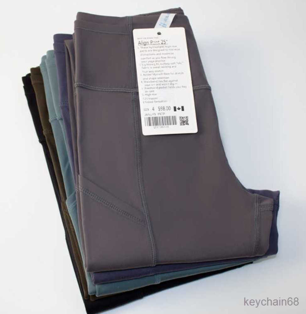 

Lulus Lu Solid Color High Rise Yoga Pocket Leggings with Waistband Pants Naked Feeling Lululemens Women Sports Trousers Elastic Running 2023, 005