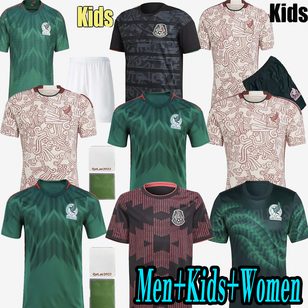 

2022 2023 Mexico soccer jersey home away 22 23 RAUL CHICHARITO LOZANO DOS SANTOS football shirt Kids kit women Men sets uniforms Fans player Version, Player 2022 away