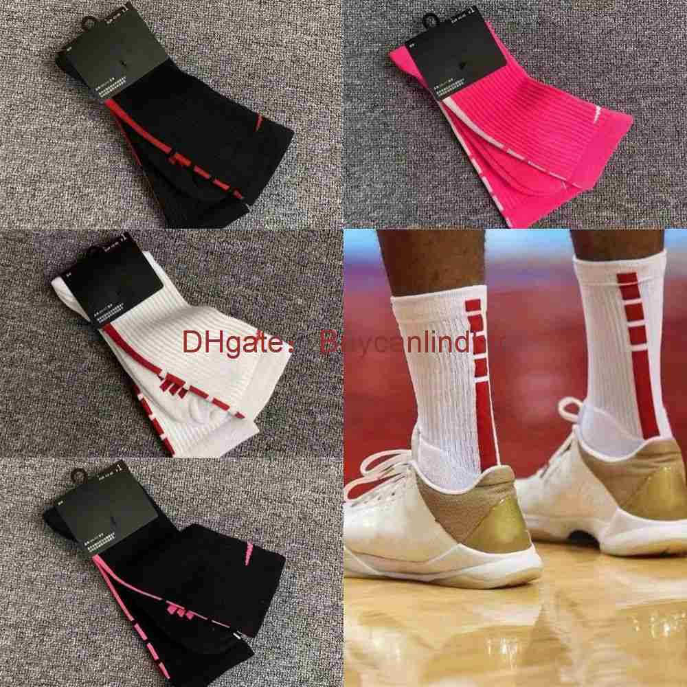 

Professional Basketball Stocking Women Men Cotton All-match Classic Ankle Hook Breathable Black White Mixing Football Sports Sock VZ39