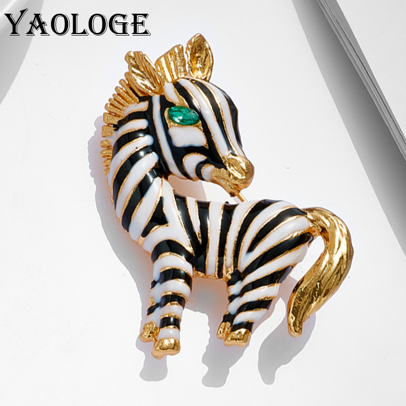 

Pins Brooches YAOLOGE Alloy 2 Color Zebra For Women Kids Cartoon Animal Badge Party Office Causal Brooch Jewelry Gifts 230410