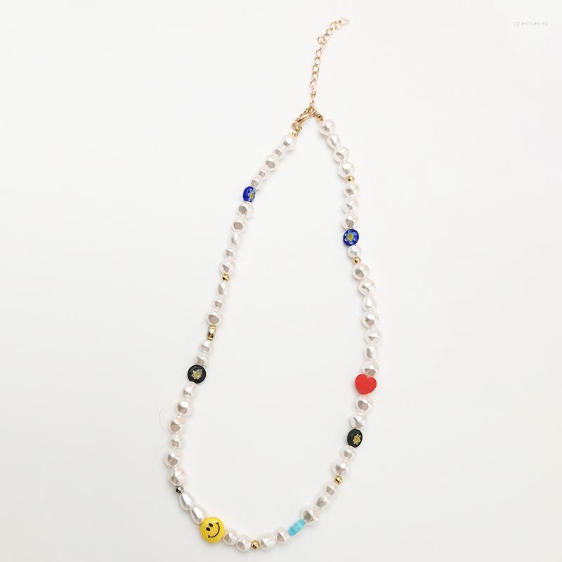 

Choker Chokers Fashion Natural Pearl Beaded Necklace Handmade Summer Boho Jewelry Gifts For WomenChokers Spen22