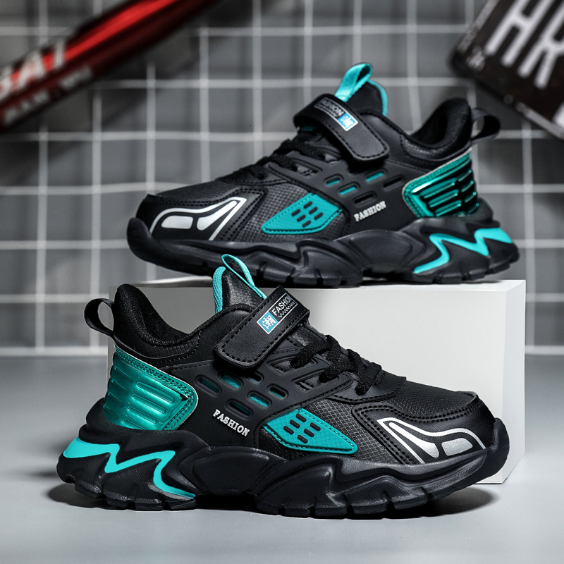 

Sneakers KGFHE Kids Sneakers Lightweight Children Shoes Casual Breathable Boys Shoes Non-slip Girls Fashion Sport Sneakers Zapatillas 230410, Black blue
