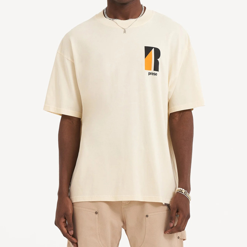 

23ss Short Sleeve Cotton Tee Plus Size USA Summer Decade Vintage T shirt Streetwear Europe Spring Skateboard Men Unisex Tshirt, White