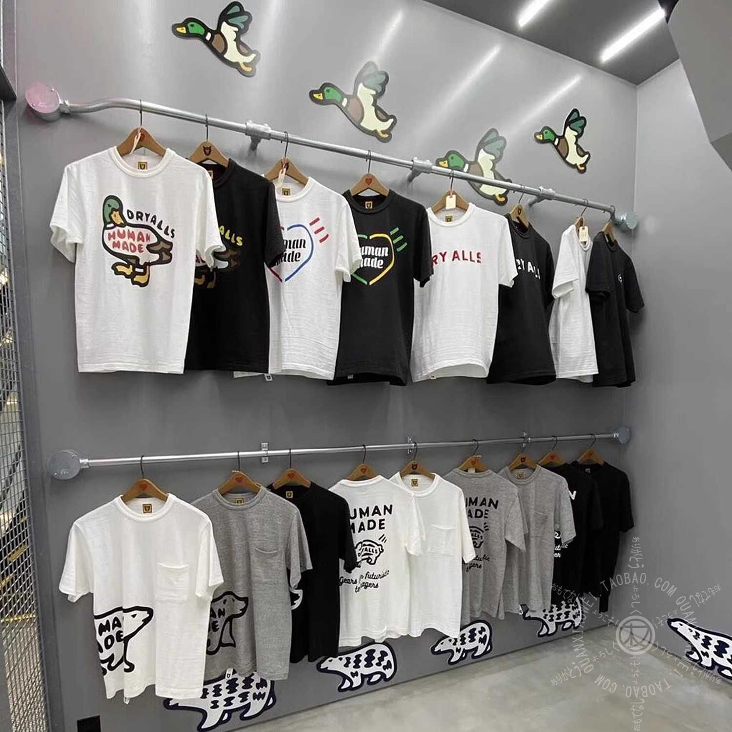 

DEWO Edition Slub Cotton 260g Correct Edition Ceiling Short Sleeve HUMAN MADE T-shirt for Men and Women Couples