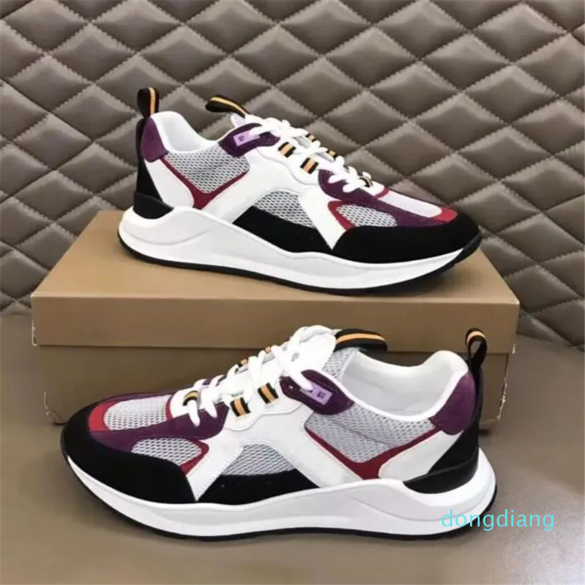 

2023S/S Vintage Chunky Runner Sports Shoes Men Check Cotton Suede and Mesh Sneakers Logo Print Outdoor Runner Sports Original Box, 19