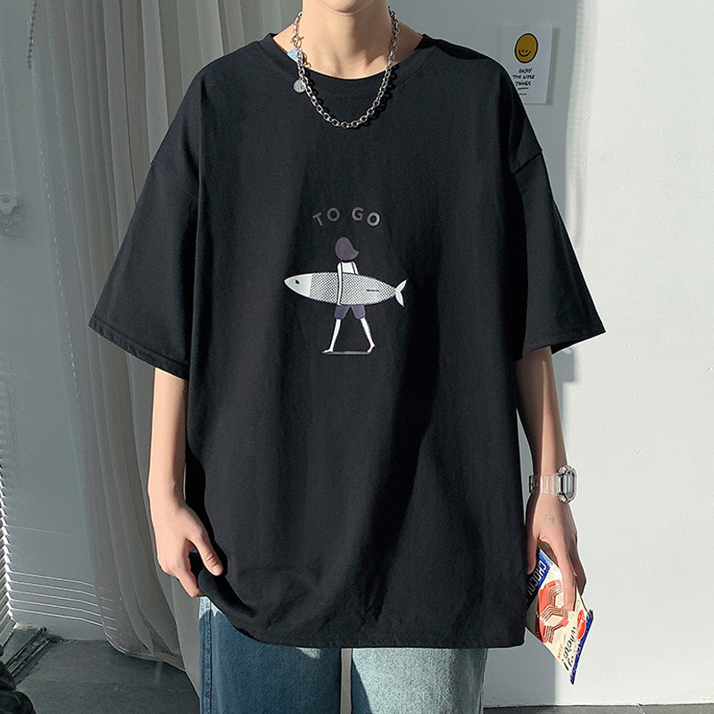 

Men' summer loose casual printed short sleeve T-shirt men' trend men' half sleeve clothes five-point sleeve T-shirt, Tx16880410c03