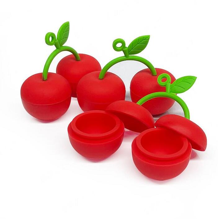 

10ml Jar Cherry Shape Silicone Smoking Wax Containers Reusable Box Silicon container dab tool storage holder Bottles
