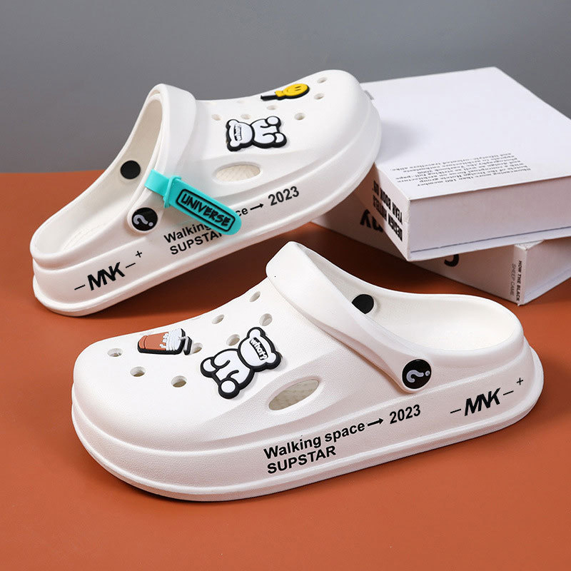 

Sandals Slippers Cute for Women Clogs Home Flat Platm Beach Garden Shoes Casual Flip Flops 230410, Black lady